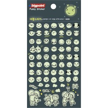 Bigpoint Sticker Beyaz Smile X 15 Adet