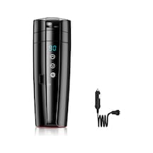 12v/24v Araba Isıtma Kupası, 400ml Paslanmaz Çelik Isıtmalı Seyahat Kupası Araba Akıllı Sıcaklık Kontrolü Elektrikli Su Isıtıcısı Kahve Çay