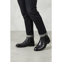 Pierre Cardin 1196063 Hakiki Deri Erkek Klasik Günlük Bot Siyah