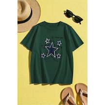 Uyguntarz Unisex Eteinal Light Baskılı Oversize Tshirt Yeşil