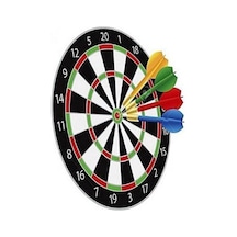 4 Oklu Çift Taraflı Dart Tahtası Oyun Seti 12''