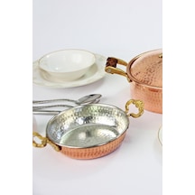 Gür Bakır Bakır Tek Kişilik Sahan Yumurta Tava Kuymak Menemen Tava 16 Cm