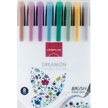 Lineplus Keçeli Kalem Fırça Uçlu Dreamon 8 Li