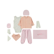 Bebbek Sweet Apple Zıbın Setleri - Pudra Somon Pembe