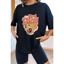 Unisex Girl Gang Baskılı T-shirt Siyah