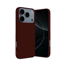 Apple Uyumlu iPhone 17 Pro Uyumlu Nano İçi Kadife Silikon - Bordo