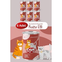 Kedi Konservesi, Kuzu Etli, Sos İçinde Et Parçacıklı, 400 G, 6'li Set En-k4k