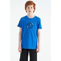 Tommylife Tommy Life Saks Nakış İşleme Detaylı O Yaka Standart Kalıp Erkek Çocuk T-shirt - 11115 Saks