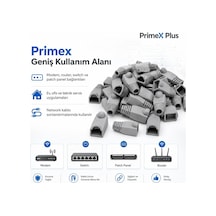 Primex Px-cat6100 Rj45 Koruma Kılıfı 100 Adet, Cat5 Cat6 Ethernet Konnektör Boot Cover, Lan Ağ Kablosu Jack Koruyucu Papuç Belirtilmemiş