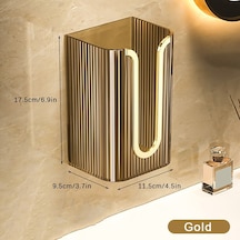Gold-1pc Lüks Doku Kutusu Duvara Monte Akrilik Şeffaf Doku Kutusu Masa Peçete Tutucu Banyo Kağıt Kutusu Kağıt Mendil Dağıtıcı