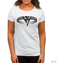 Van Halen Tribute Beyaz Kadın Tişört