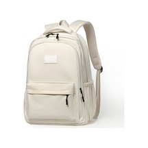 Sones Düz Renk Sırt Çantası Genç Okul Çantası Seyahat Omuz Çantası Erkekler Kadınlar İçin Beyaz