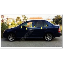 Db Chrome Skoda Fabia Sedan Cam Çıtası Nikelajı 2000-2007 4  Parça