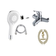 Duş Seti 3 Foksiyonlu Beyaz Duş Başlığı Banyo Bataryası 5 Yıl Gar