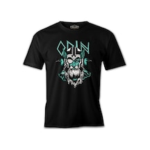 Odin Viking With Raven Birds Siyah Erkek Tshirt 001