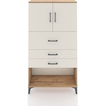 Arges Dolap 2 Raflı 3 Çekmeceli 2 Kapaklı 88x30x163 Çam-aytaşı Atlas Çam