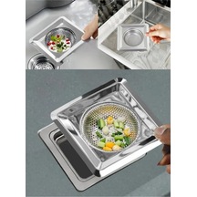 Lavabo Süzgeci Paslanmaz Kare 11,5 Cm Metal Diğer