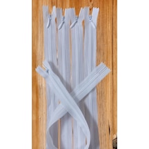 40 Cm 5 Adet Gizli Fermuar Beyaz