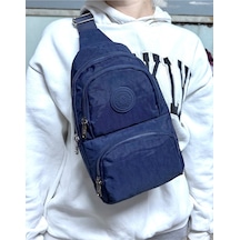 Su Geçirmez Kumaş Lacivert Unisex Body Bag Çapraz Omuz Çantası Lacivert