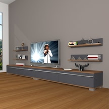 Decoraktiv Eko 360r Mdf Tv Ünitesi Tv Sehpası Ceviz - Siyah