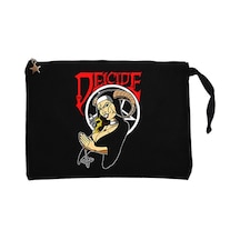 Deicide Illustrator Siyah Clutch Astarlı Cüzdan / El Çantası Siyah
