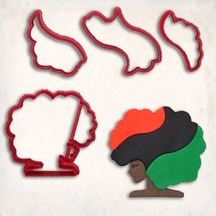 Afrika Bayrağı Kız Detay Kurabiye Kalıp Seti 4 Lü