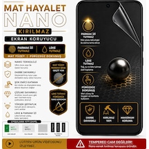 Realme Note 60x Uyumlu Mat Hayalet Parmak İzi Ve Leke Bırakmaz Nano Kırılmaz Darbe Emici Ekran Koruyucu