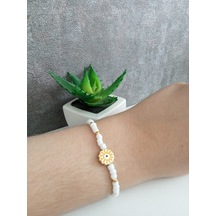 Nle Accessory Güneş Figürlü Bileklik Beyaz