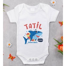 Bitmeyenkartus Bk Kids Isimli Tatil Zamanı Tasarımlı Bebek Body Zıbın - Model 1 Çok Renkli