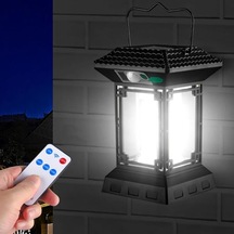 Solar Enerjili Hareket Sensörlü Ve Uzaktan Kumandalı Işıldak Dış Mekan Işık Uygun Güneş Enerjili Aydınlatma Pinik Kamp Tatil İçin Bahçe, Veranda, Havuz Kenarı Aydınlatması Cl-t60 4 Işık
