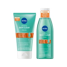 Tr Derma Skin Clear Sivilce Karşıtı Yüz Temizleyici Peeling 150 Ml X2 + Nıvea Derma Skin Clear Sivilce Karşıtı To