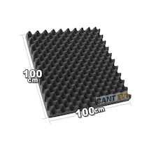 Akustik Yumurta Sünger 100x100cm Yapışkansız Ses Yalıtım Süngeri 30mm