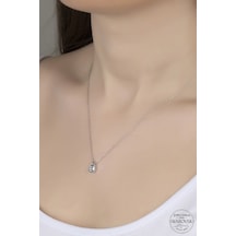 Union Swarovski Zirconia Kadın Damla Montür Gümüş Kolye (550094208)