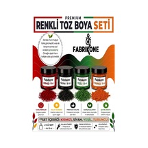 Toz Mum Boyası Seti 10 Cc 4 Lü Soya & Parafin Wax Için Kırmızı, Siyah, Yeşil, Turuncu Bkfab4ksyt10g Çok Renkli