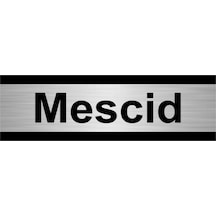 Mescid 10x20cm Gümüş Renk Metal Yönlendirme Levhası
