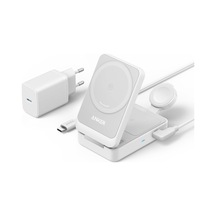 Maggo 3'ü 1 Arada Şarj İstasyonu, Qi2 Sertifikalı, 15w Kablosuz Şarj Standı, Magsafe Uyumlu, 40w Usb-c Güç Adap