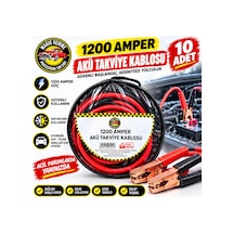 10'lu Akü Takviye Kablosu 1200 Amper Kablolu Çantalı 1.sınıf