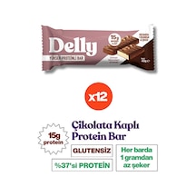 Delly Orman Meyveleri Aromalı Çikolata Kaplı Yüksek Protein Bar 12 x 40 G