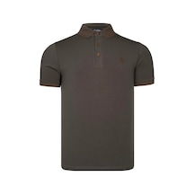 T8586 Dewberry Erkek Polo Yaka T-shırt-düz Haki