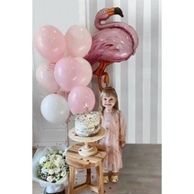 Pembe Flamingo Balon Set Pembe