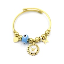 Kelebek Charm Bilezik - Altın Çok Renkli