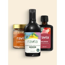 Ravla Organik Zeytinyağı Bebek Çocuk Yüksek Polifenol 500 ML + Ravla 17 Sebzeli Tarhana 200 G + Ravlaboom Karışım 250 ML