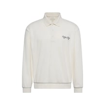 Calvin Klein Ls 350gsm Terry Pıpe, Yas Krem Erkek Polo