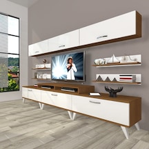 Decoraktiv Ekoflex 8y Slm Retro Tv Ünitesi Tv Sehpası Ceviz - Beyaz