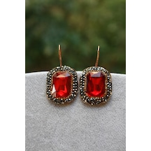 Stoneage Jewellery Kristal Taşlı El Yapımı Küpe Bronz
