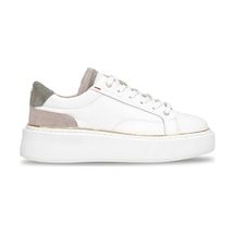 John Richardo 1247 Kadın Hakiki Deri Klasik Sneaker Beyaz Beyaz