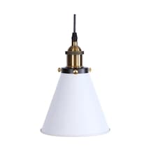 S Retro Beyaz Tekli Sarkıt Avize Rustik Avize 18 Cm Siyah