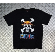 One Pıece Baskılı T-Shirt Siyah