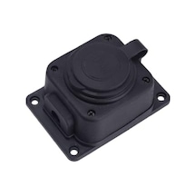 Kapaklı Kauçuk Priz, 250v, 16a, 2p+pe, Topraklı Dişi Fiş, Ce Sertifikalı, Yüksek Kalite, Darbeye Dayanıklı, Endüstriyel Elektrik Prizi, Şantiye, Atölye Ve Dış Mekan Kullanımına Uygun Tekli