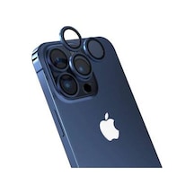 Lexroo İphone 15 Pro Safir Parmak İzi Bırakmayan Anti-reflective Kamera Lens Koruyucu - Mi Midnight